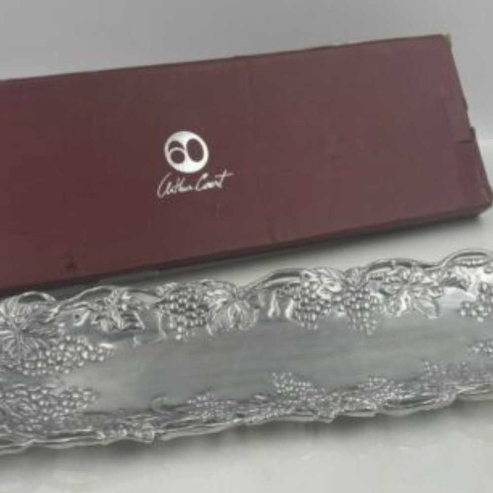 Arthur Court Long/Narrow Metal Serving Tray 19" x 5.5"